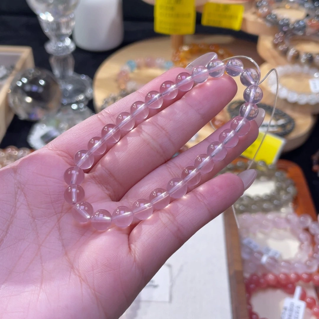 水晶手串未镶嵌安****蹄粉水晶1