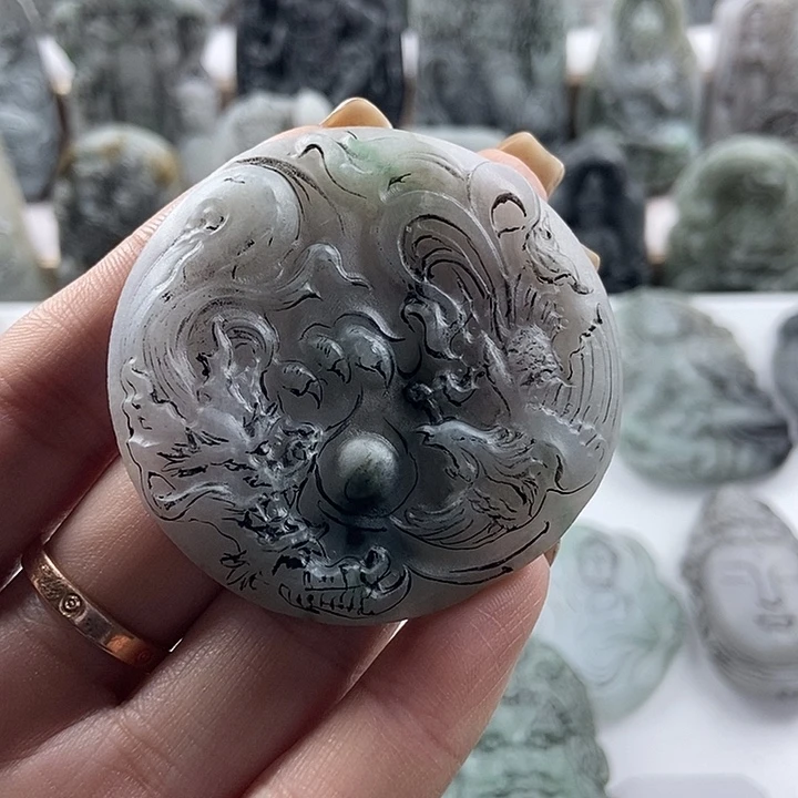 定制翡翠未镶嵌吊坠