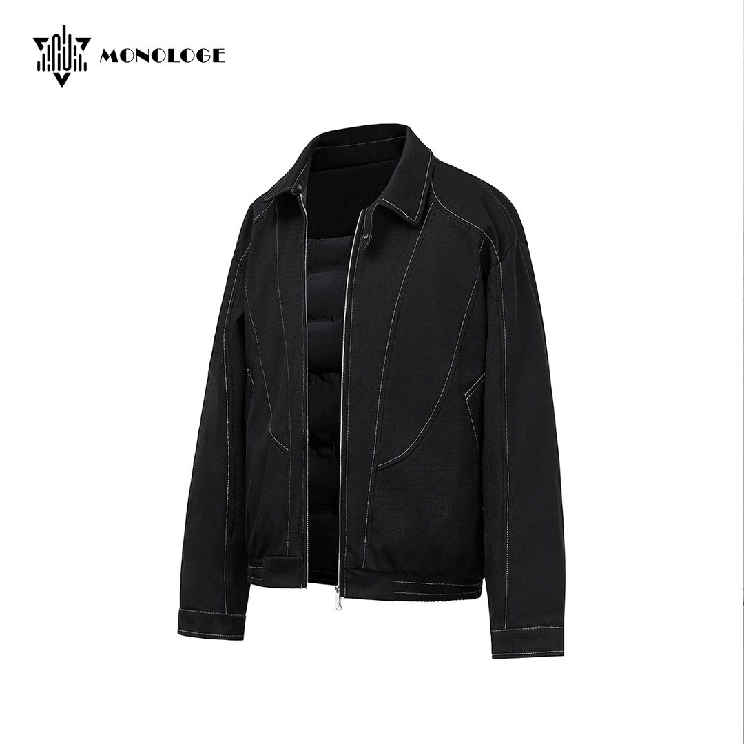 MONOLOGE冬季加厚防寒保暖棉服夹克男潮牌翻领cleanfit棉衣外套