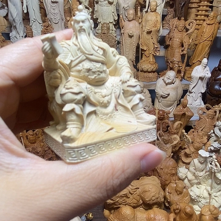 柏木（崖柏）夜读关公 微瑕