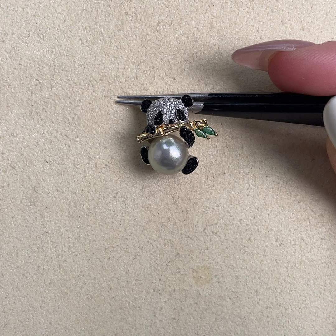 吊坠(不含链)银S925镶嵌海水珍珠