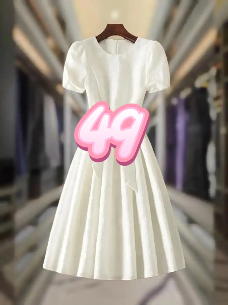 夏季白色女款长裙