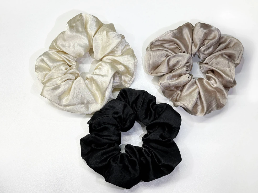 【直播专享】三彩全醋酸轻简发圈轻奢百搭发饰马尾头绳发绳米黑