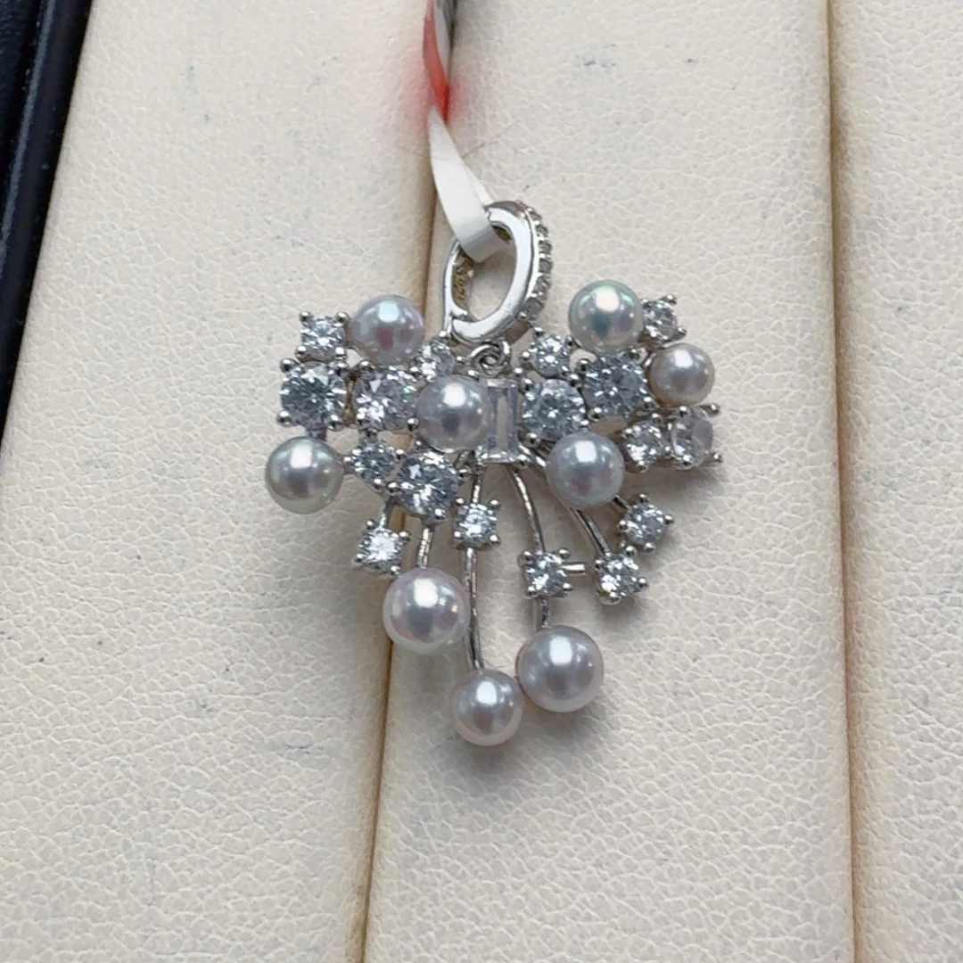 颈饰海水珍珠银S925镶嵌@@aq353