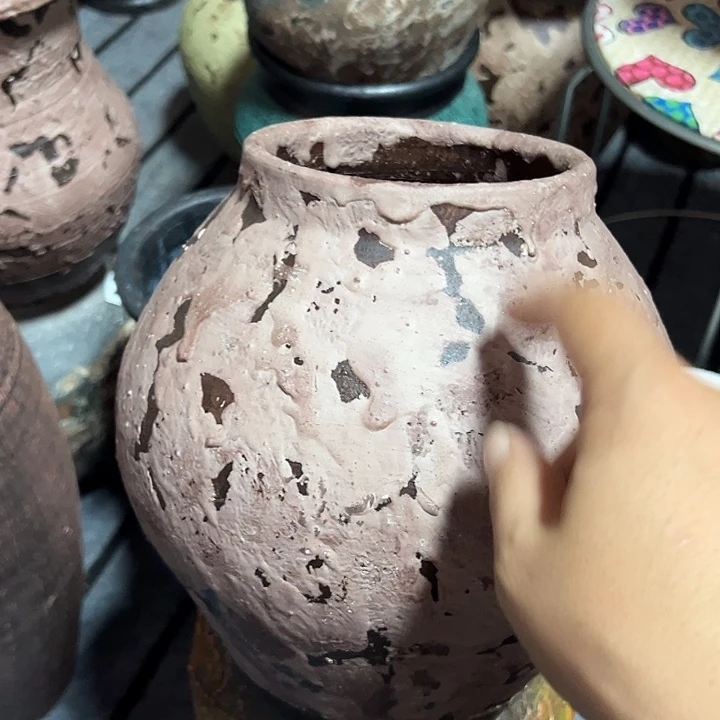 粗陶盆默认打孔高20口11