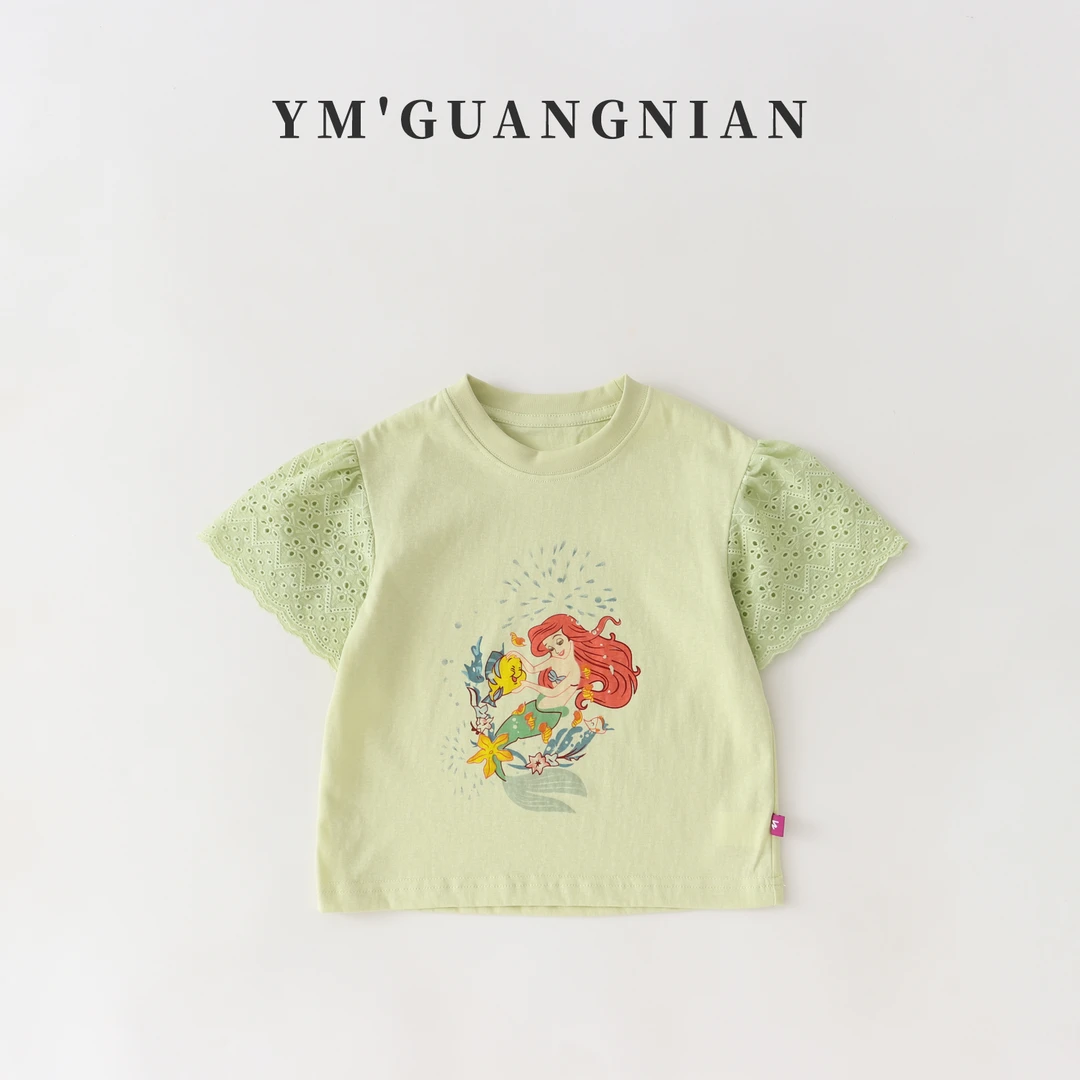 【幼棉光年】夏款女童韩版印花百搭舒适休闲短袖T恤 5211005