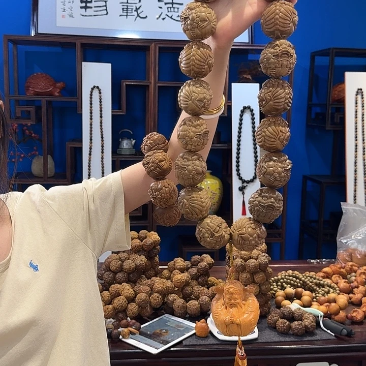 维腊木（绿檀）其他5.0.18 颗貔貅十八子大财神