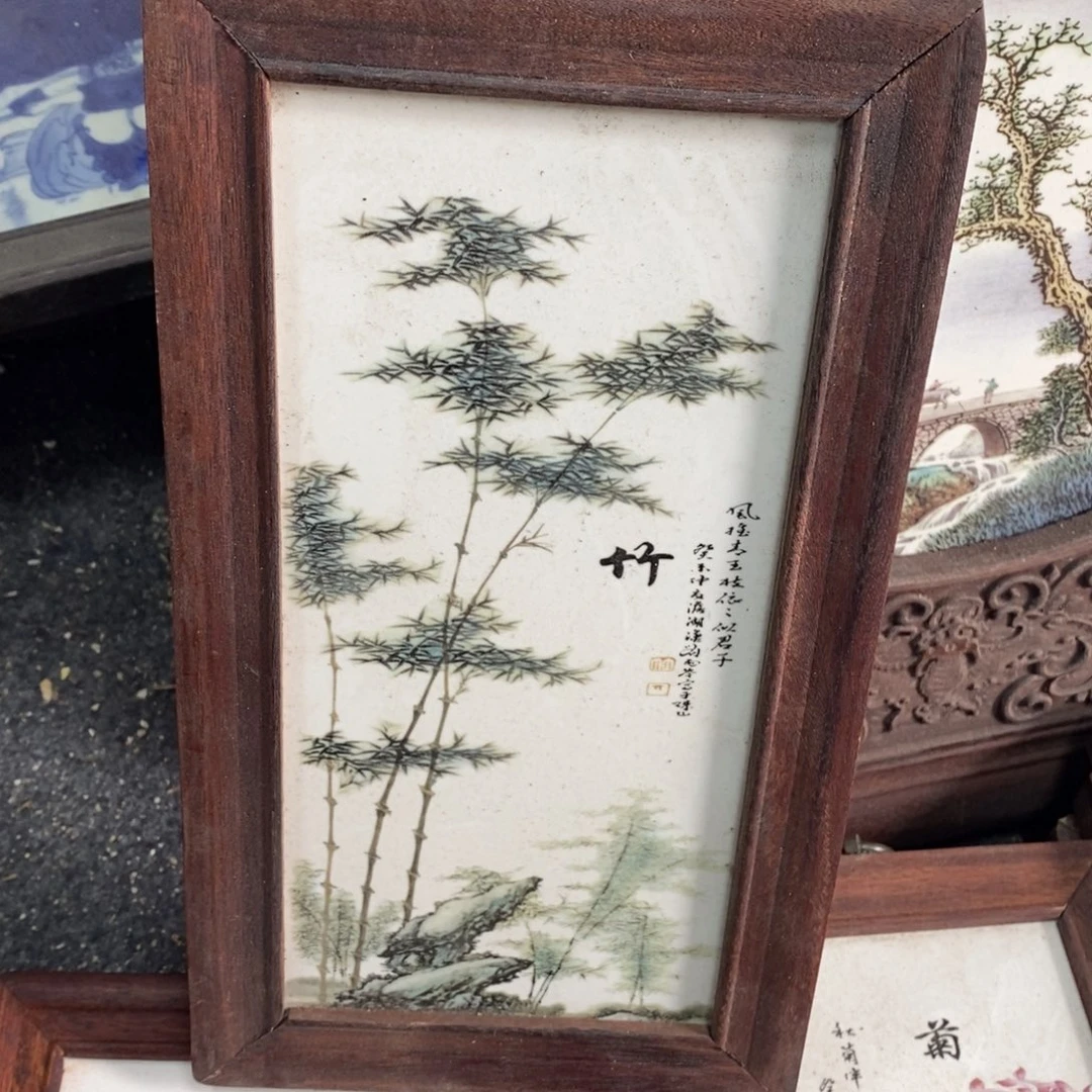 瓷28*16-1景德镇瓷板画柴窑烧制