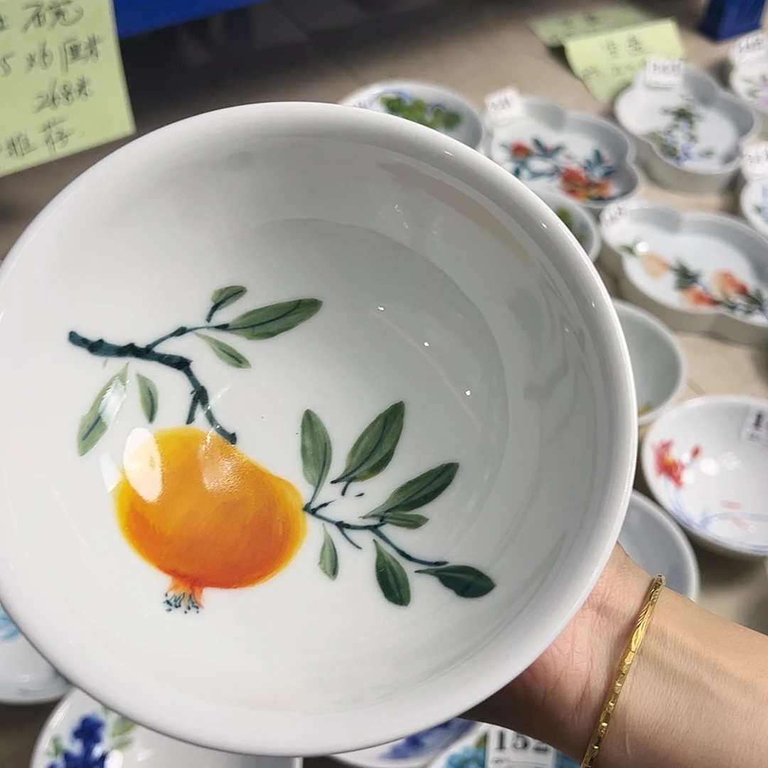 瓷片景德镇陶瓷手工手绘制作