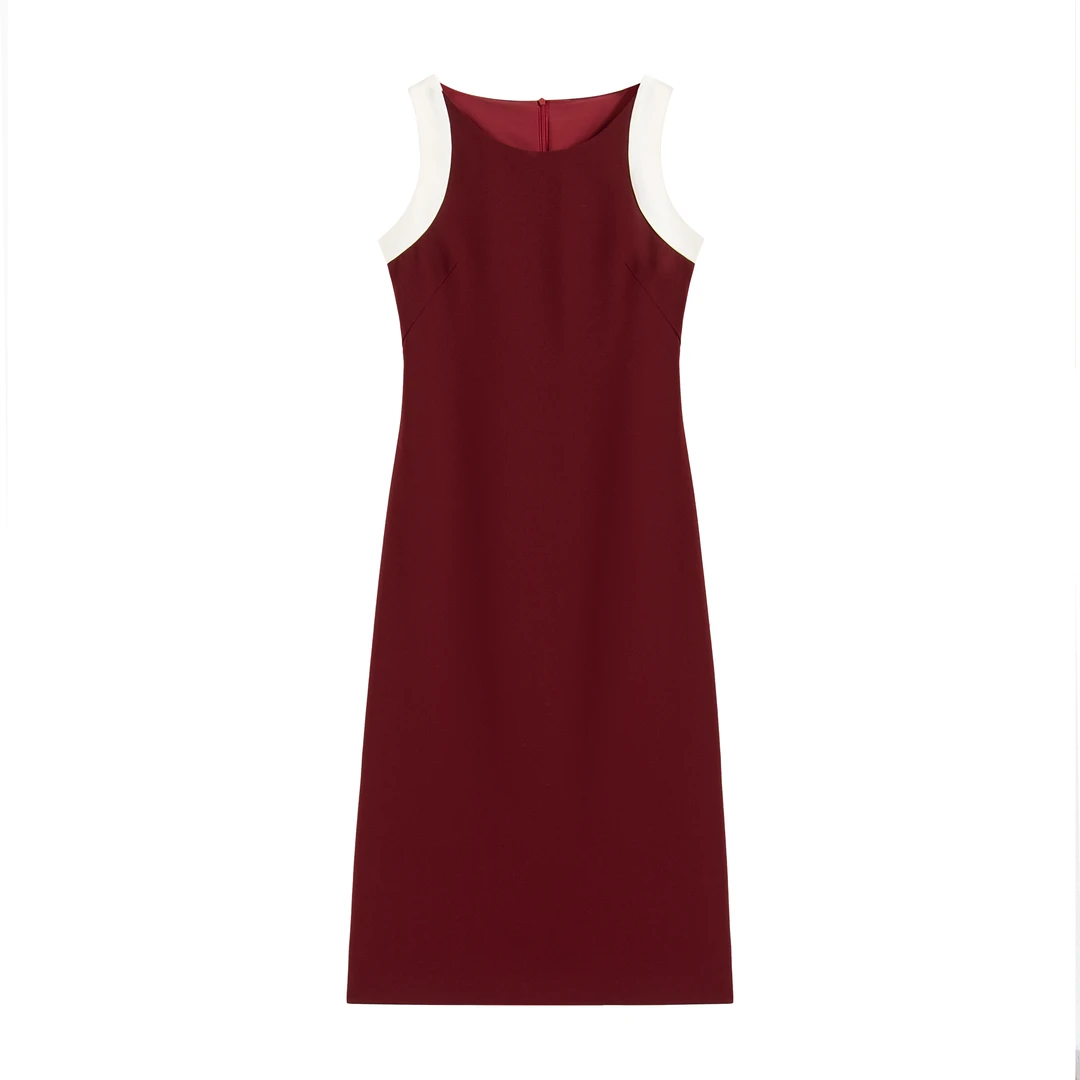 【南油虹姐】秋季新款显瘦气质复古修身连衣裙