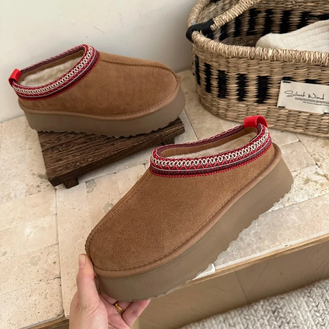 【直播特惠】民族风桑坡雪地靴真皮舒适保暖防滑冬季时尚百搭加绒