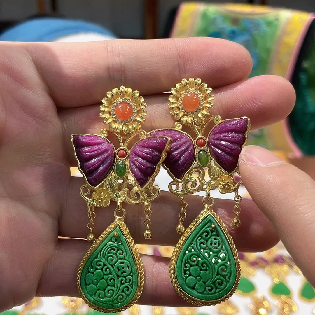 锦纶非金属耳坠耳饰