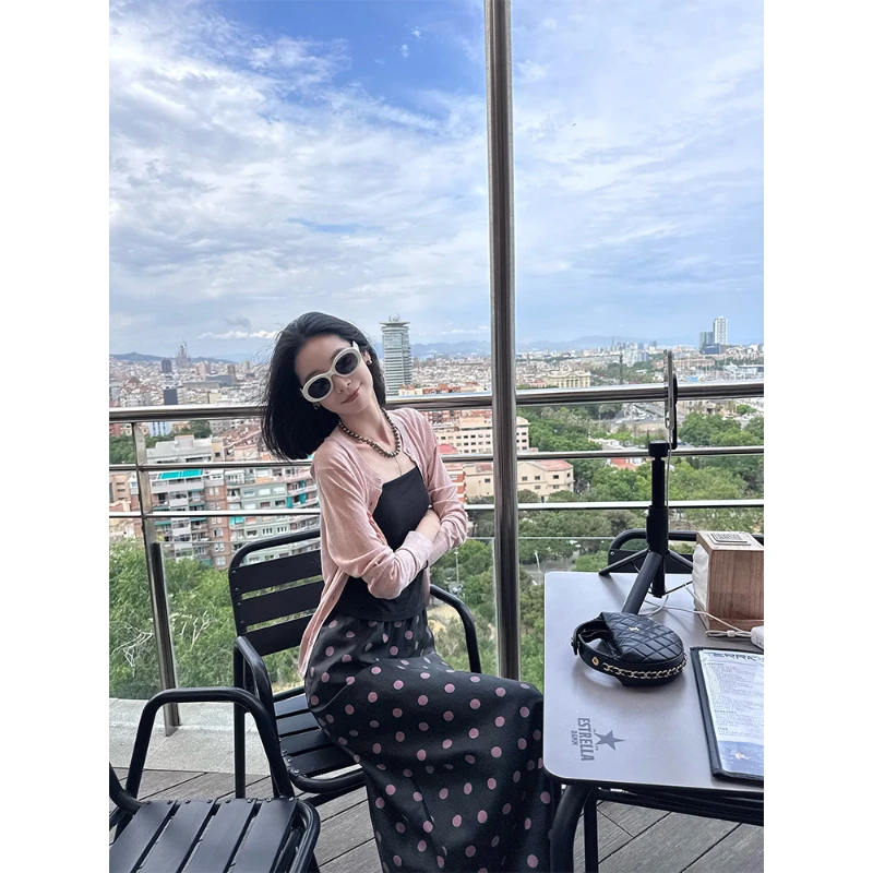 CHENSMCHEN 香云纱复古优雅波点半身裙女宽松显瘦裙子CSHQ5607YW