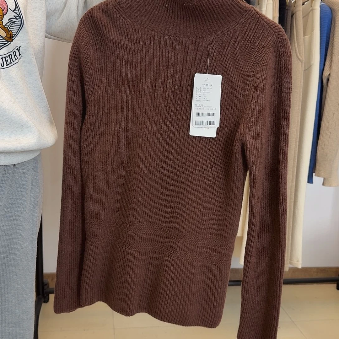 纯羊绒女衫咖色L030