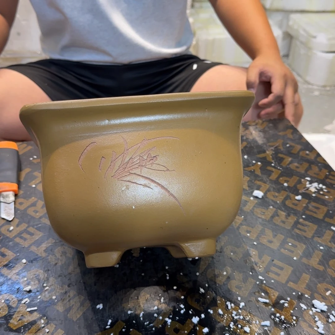 紫砂花盆口径18.13口径