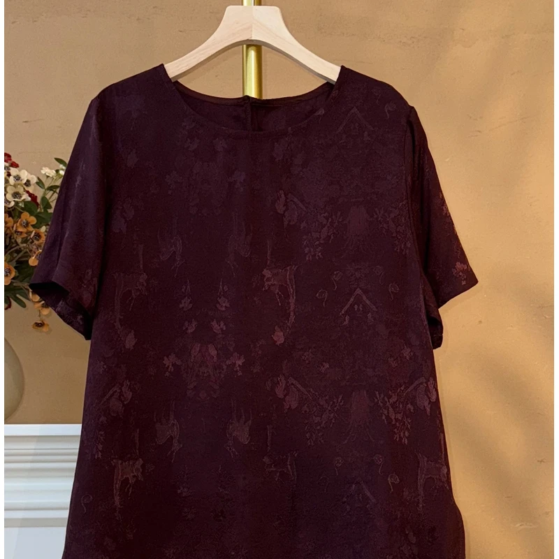 [.清婉]Z082宽松春季新中式新款休闲短袖时尚圆领经典百搭