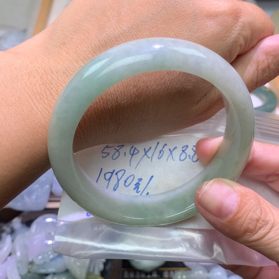 未镶嵌定制翡翠手镯58