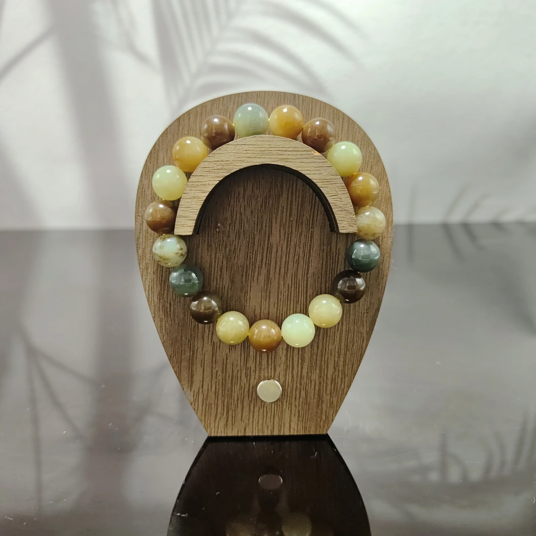 P和田玉多宝圆珠手串（卡10）3016