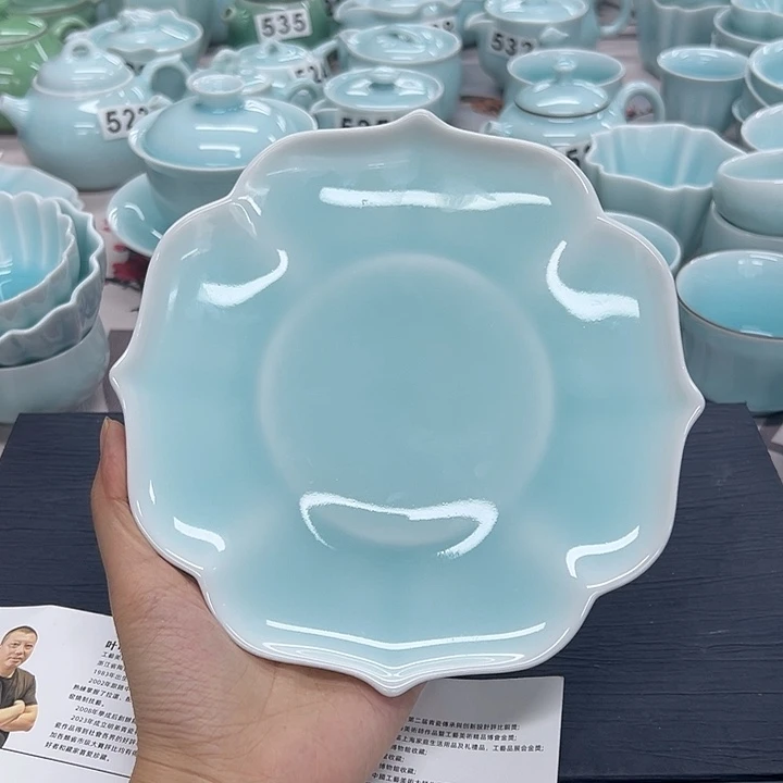 龙泉云间青瓷小米茶器