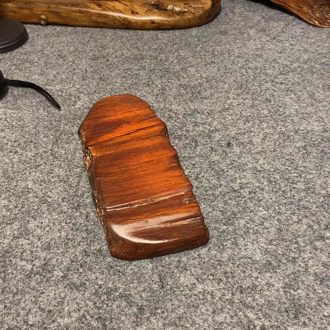 剑**痕缅花随形实木干泡茶盘
