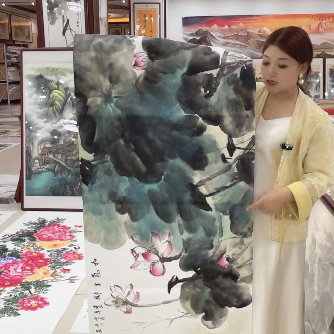 国画纯手绘山水花鸟