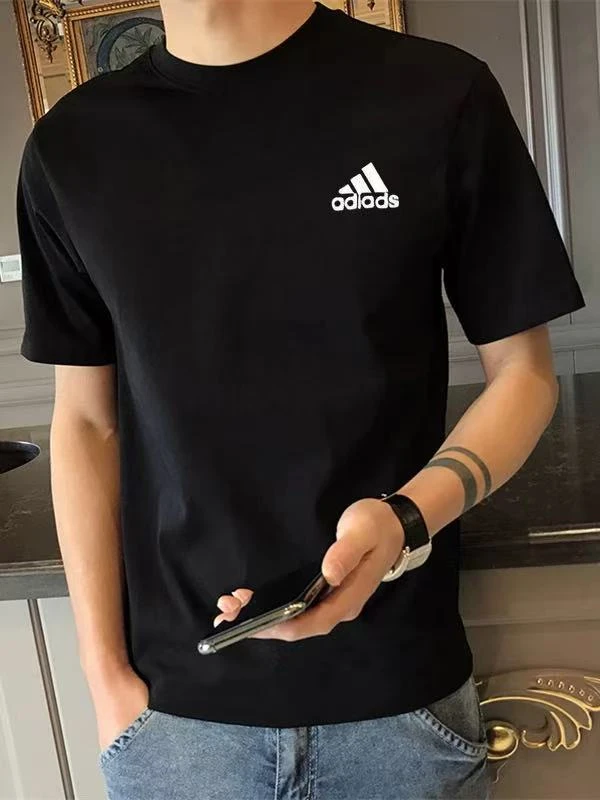 阿迪/夏季经典纯棉圆领短袖 时尚简约T恤情侣款 /// TX1101-1102