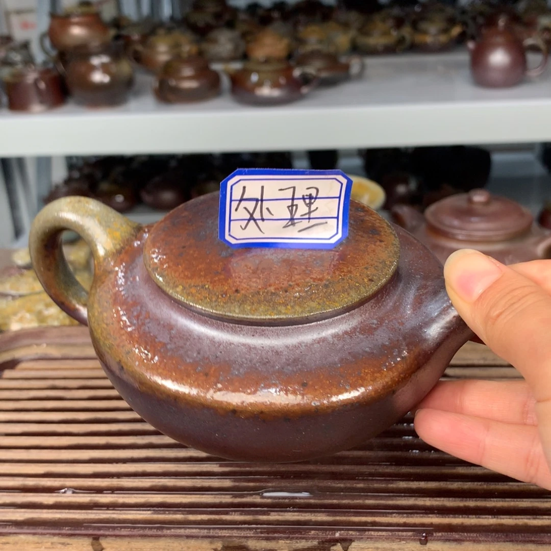 茶壶紫砂纯自然柴烧