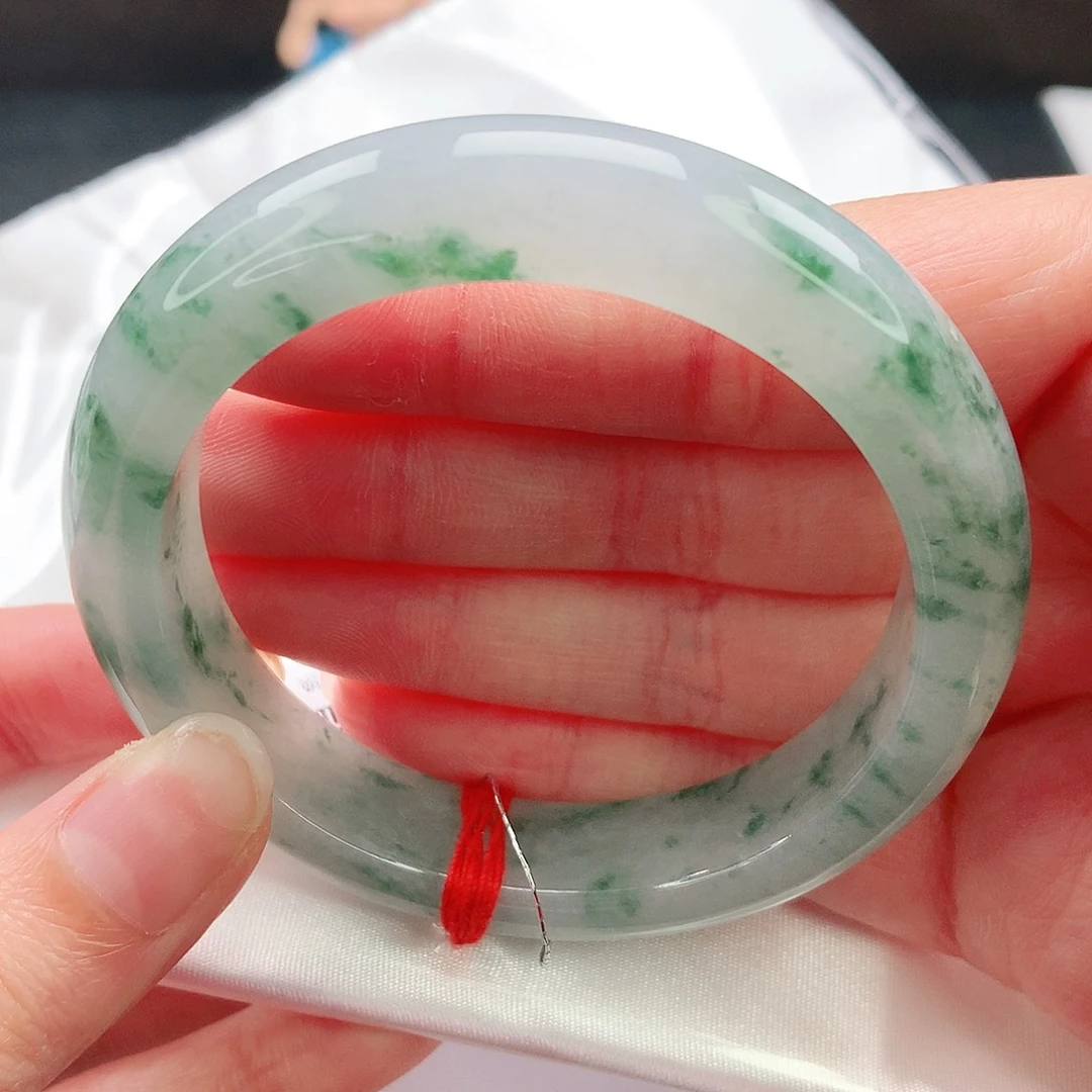 翡翠未镶嵌手镯53圈