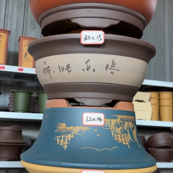 紫砂花盆100-4。