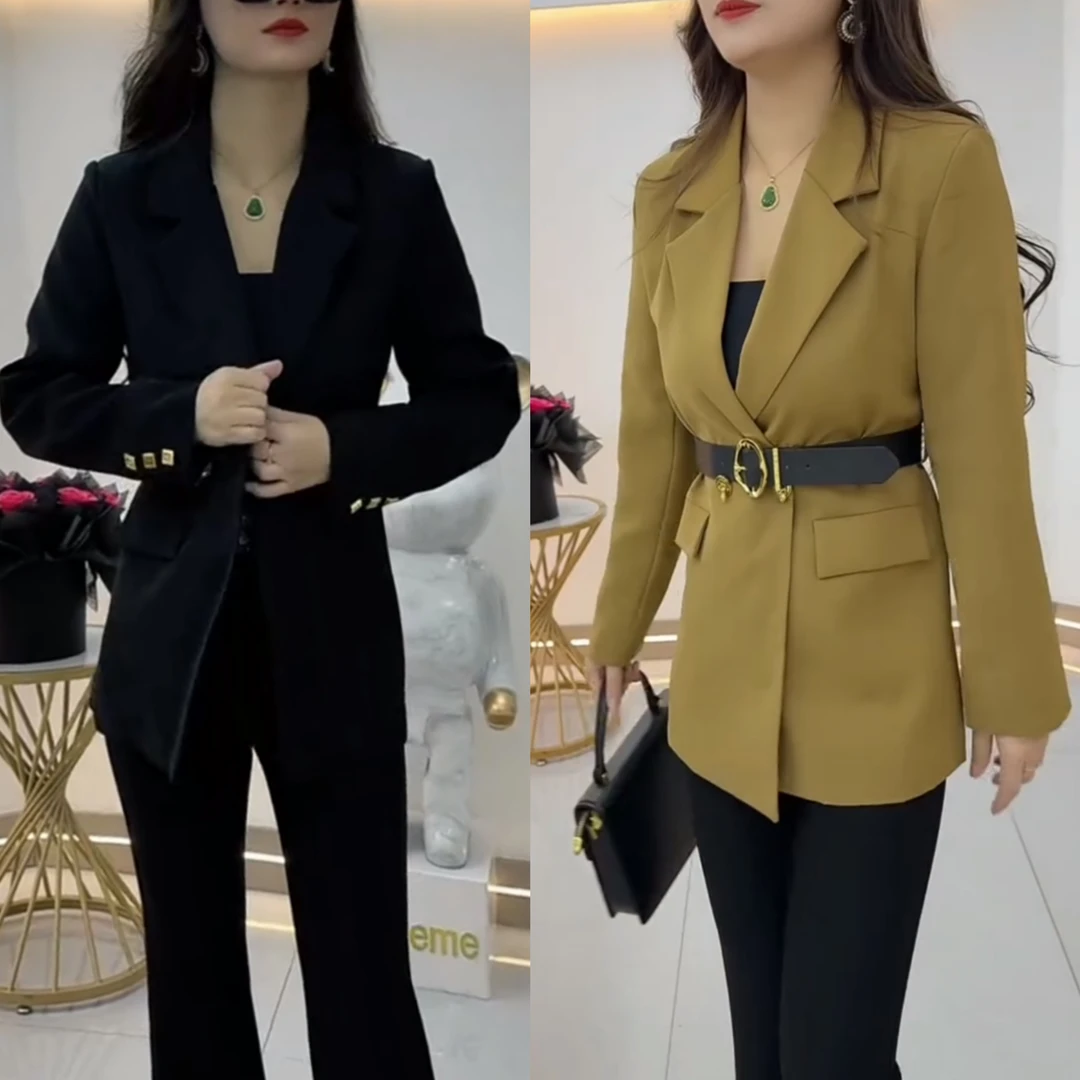 西服外套女2025春季新品洋气收腰修身显瘦外套女