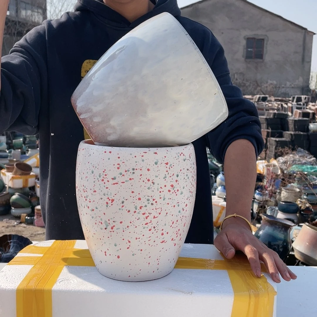 宜兴紫砂粗陶花盆