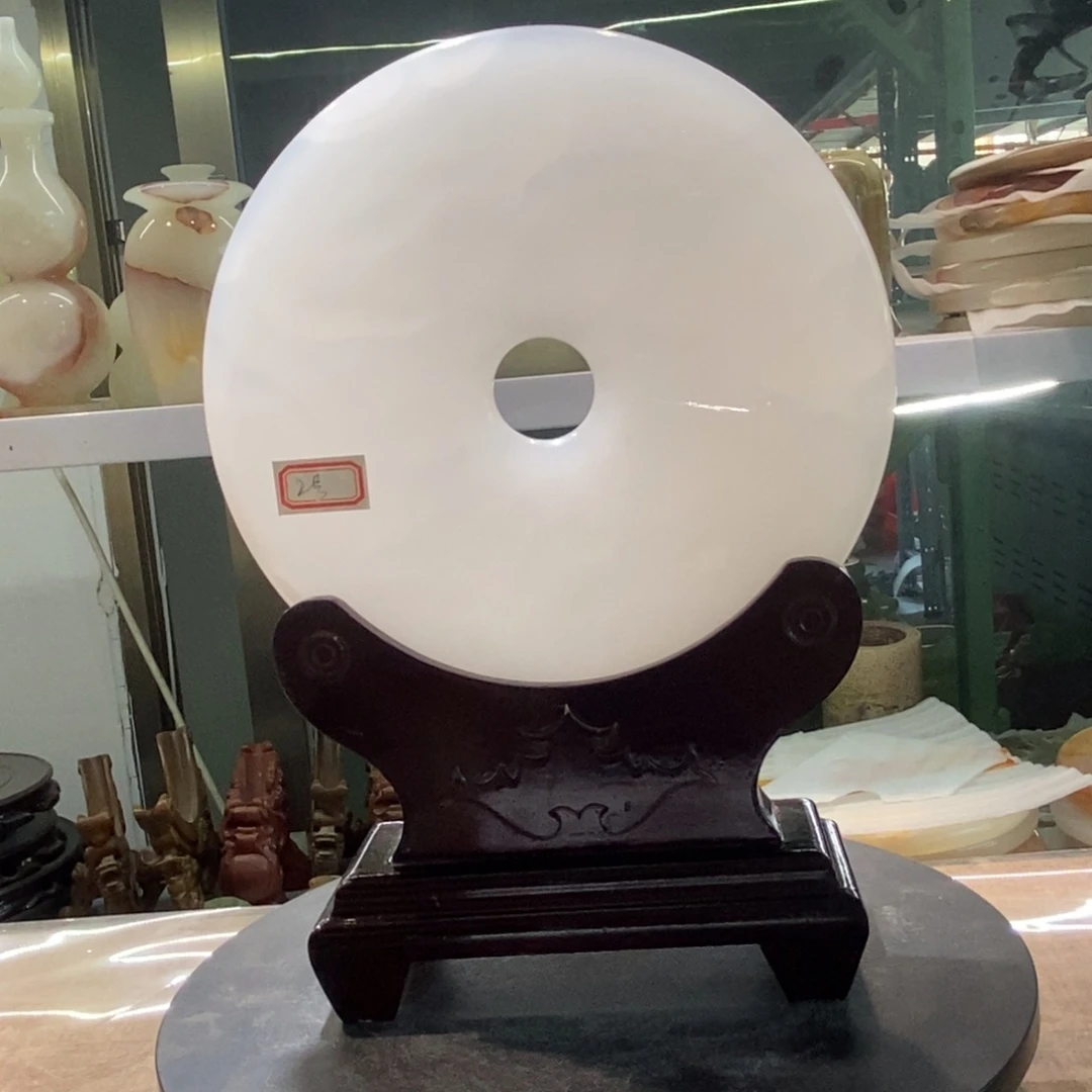 石材极品20厘米平安扣摆件，仅此一个