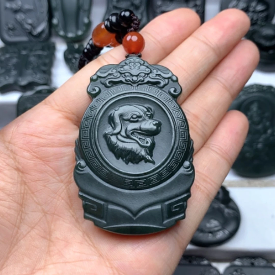 【闪购商品】颈饰未镶嵌和田玉一***去双面雕刻