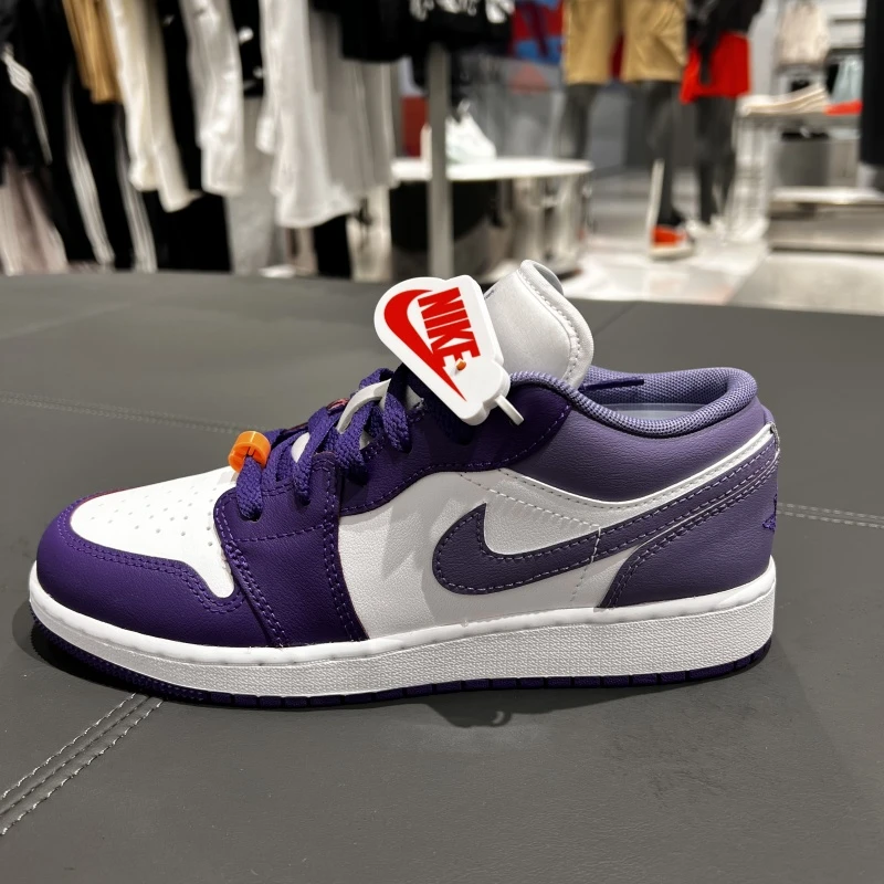 Nike耐克大童鞋25秋新款JORDAN AJ1撞色运动休闲板鞋553560-551