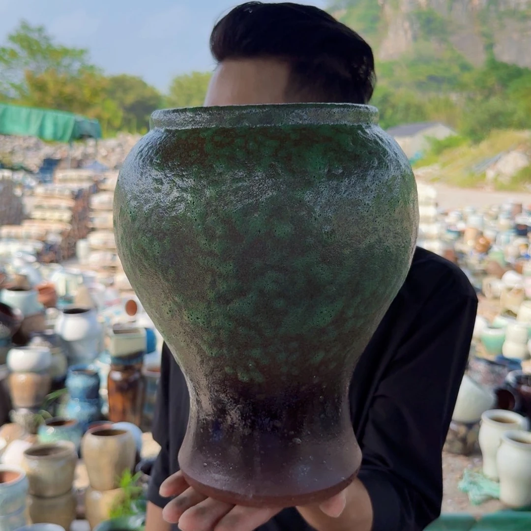 紫砂花盆口16高27（一个美人鱼牛油果