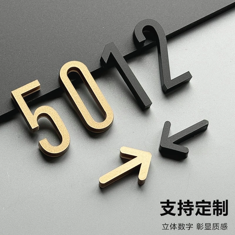 头标识贴贴纸房号酒店包厢宿舍门头提示定制亚克力高级感轻奢创意