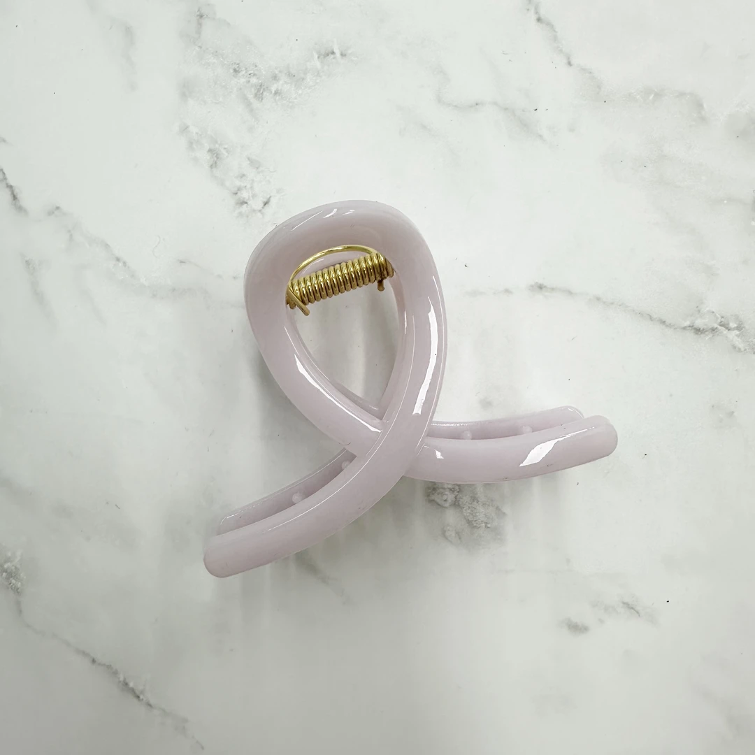 L641夕洛冰花紫长不大8cm千金风卡通风发夹韩版鲨鱼夹小抓夹