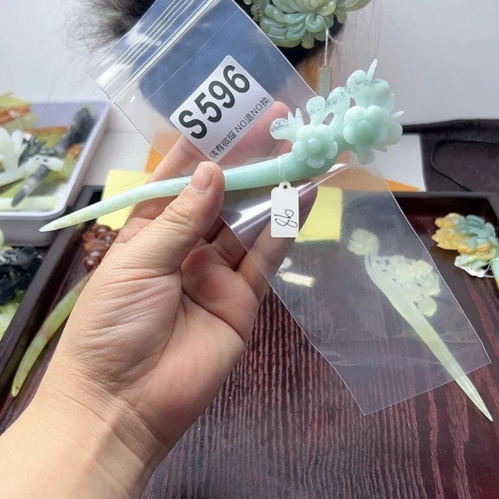 蛇纹石玉发饰合金用****9