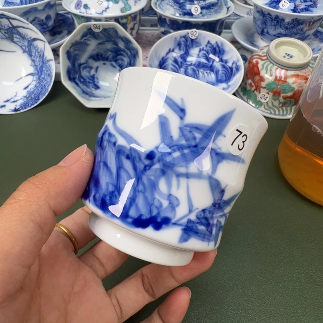 陶瓷景德镇纯手工纯手绘茶具木木73