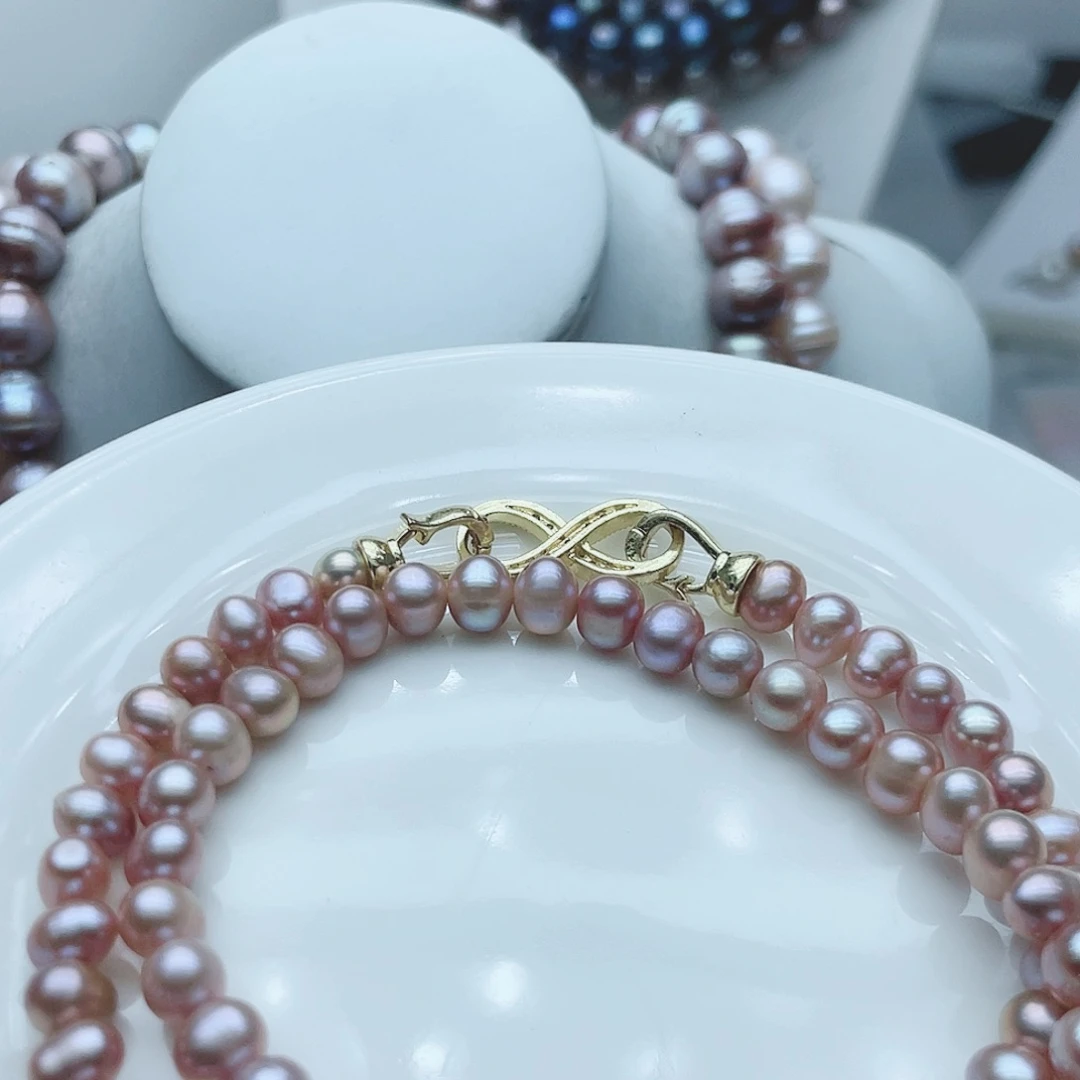 淡水珍珠颈饰钛钢