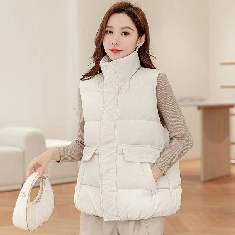 2025新款冬季女士棉服秋冬韩版百搭马甲宽松时尚保暖显瘦外套