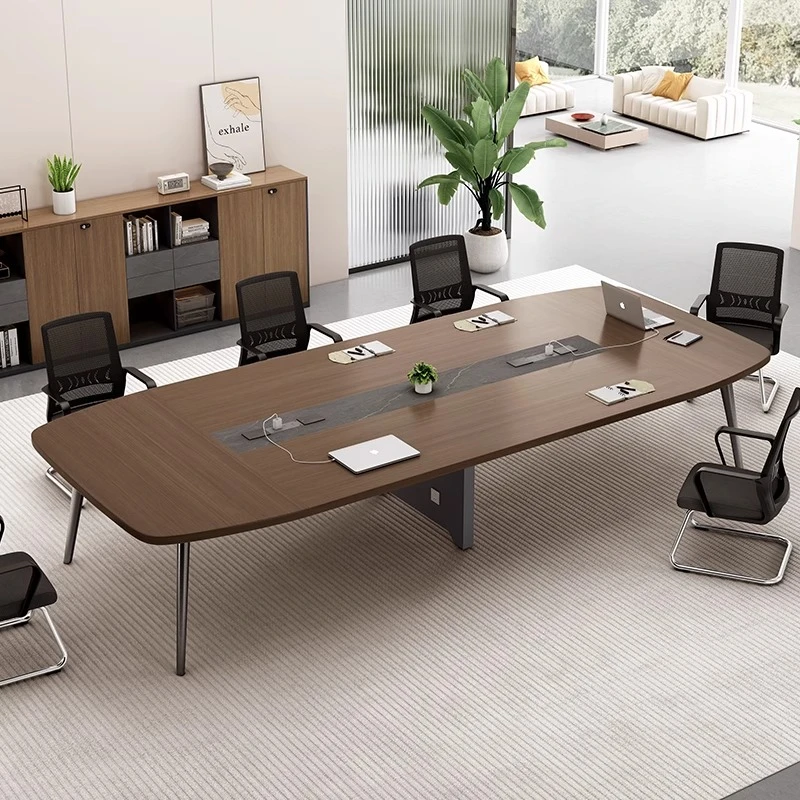 会议桌大小型长桌简约现代轻奢会议室培训洽谈桌椅工作台办公组合