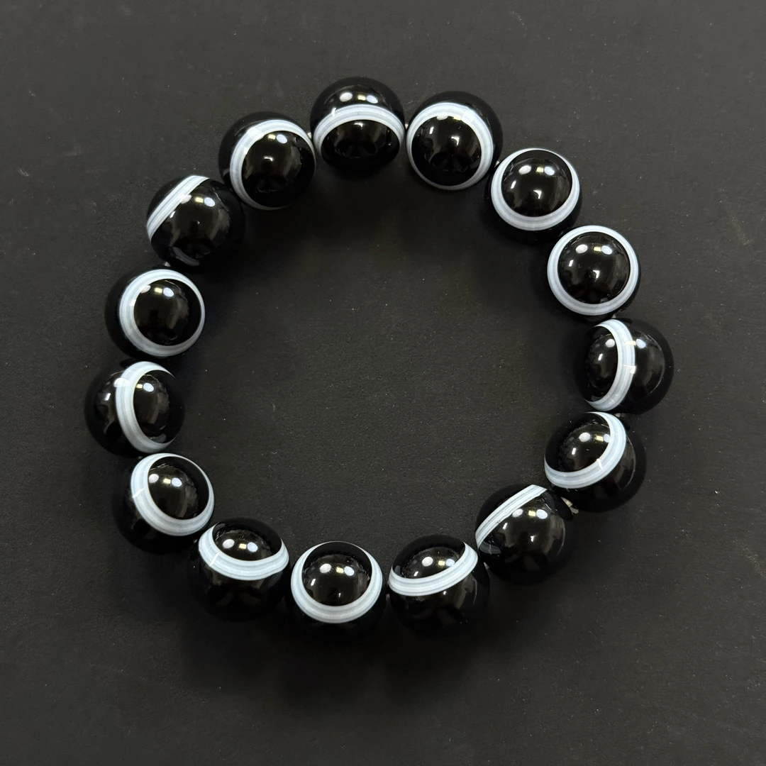 S9314 精品佛眼玛瑙单圈文玩手串