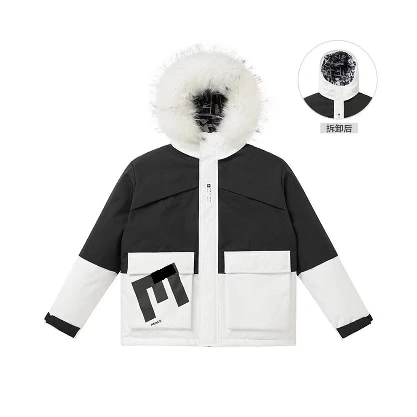 冬季连帽防风保暖羽绒服情侣时尚休闲潮流运动4F16