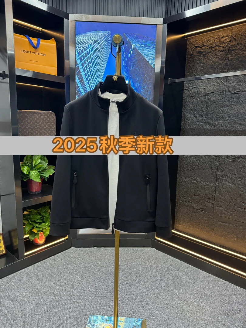 BB+25年秋季新款轻奢简约时尚百搭设计师运动立领休闲夹克外套