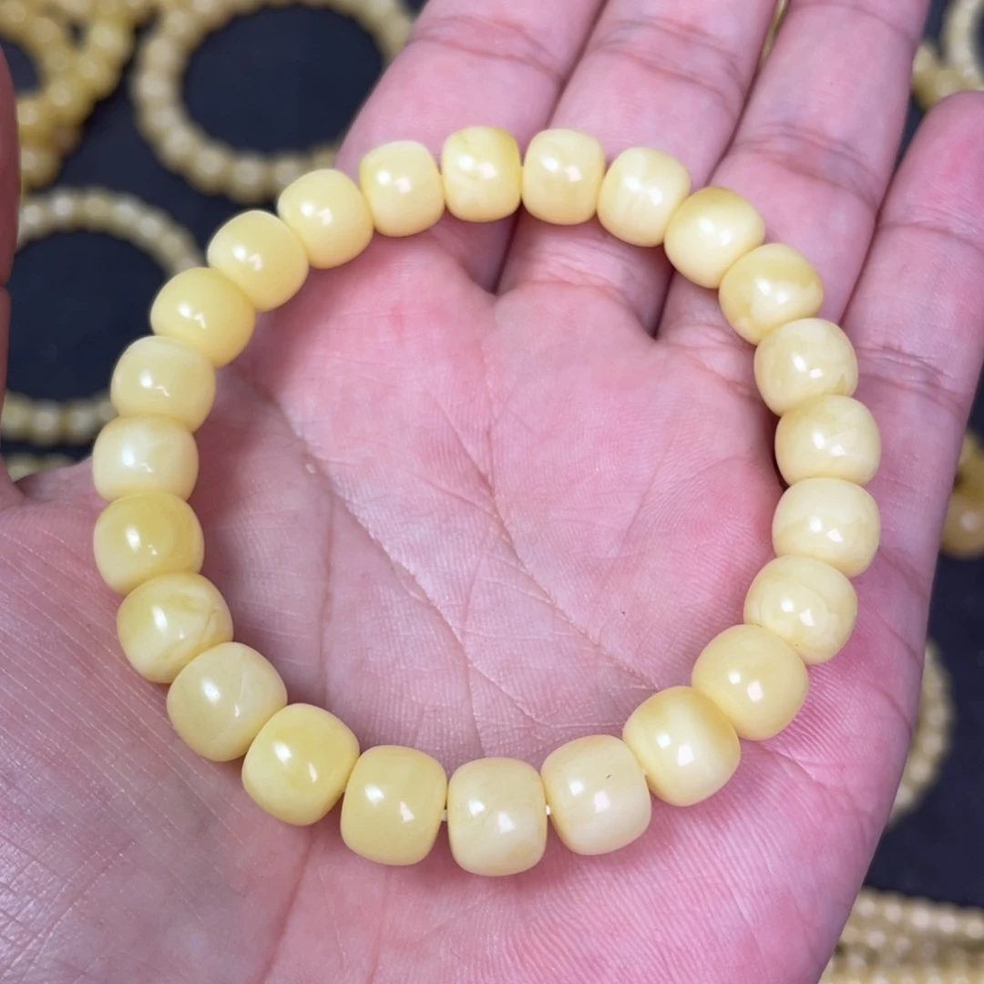 蜜蜡未镶嵌裸石蜜蜡手串9.5mm
