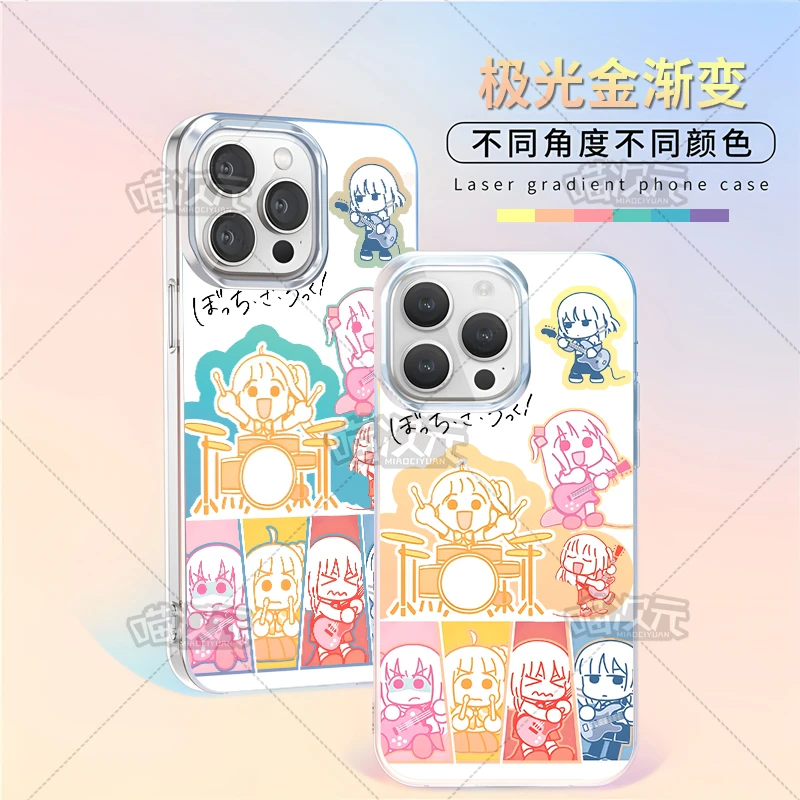 孤独摇滚适用苹果华为vivo一加oppoiPhone小米二次元极光金手机壳