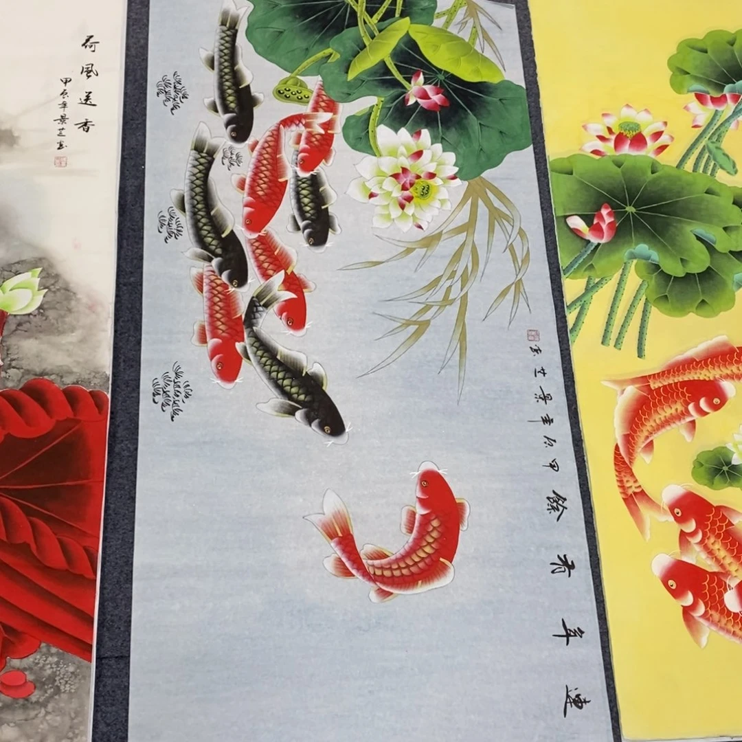 国画尺寸140✖️70四尺工笔手绘