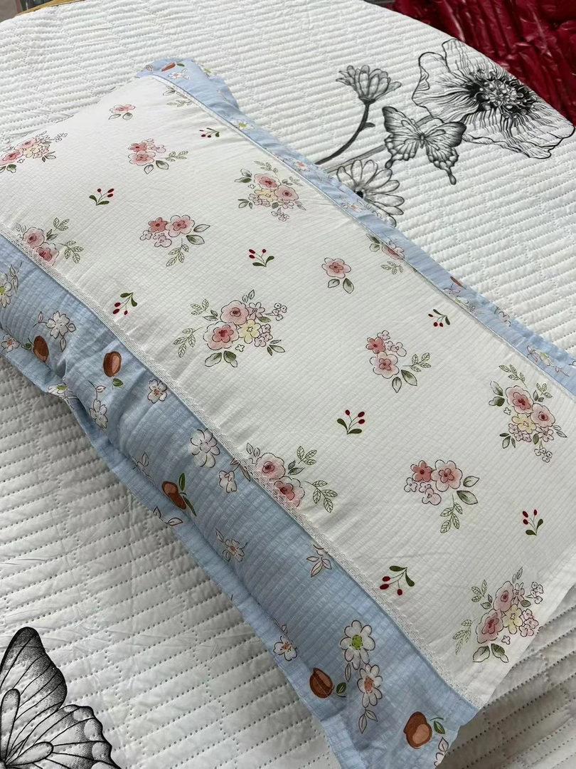 【大雪家纺】枕套 蕾丝双拼接 花色不挑