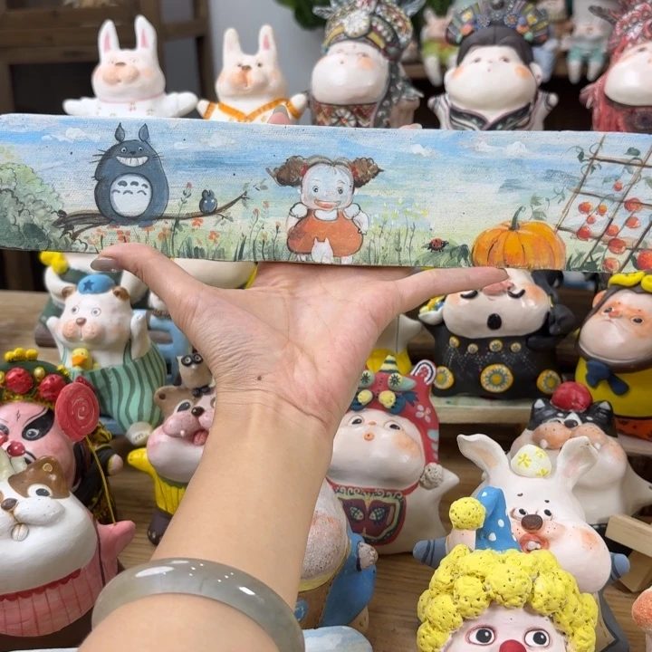 陶土手捏陶艺摆件